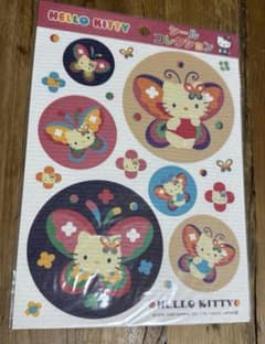 サンリオ ハローキティ シール 蝶々 和紙 シール
