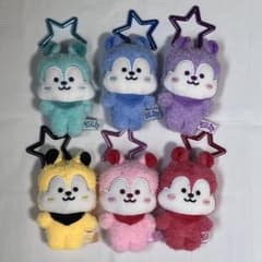 BT21 COOKY 5주년 레인보우 컬러 마스코트 MANG 6색 세트