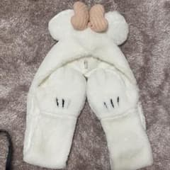 ディズニー マフラーキャップ ミニー ホワイトのサムネイル