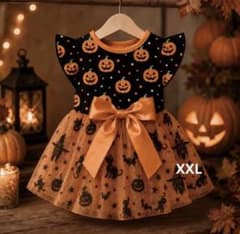 ペット服 ハロウィン キラキラチュールスカートドレス フリル袖 XXLサイズ新品のサムネイル