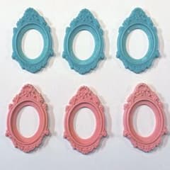 Bundle discount available: 6 resin frames with cameo settings.