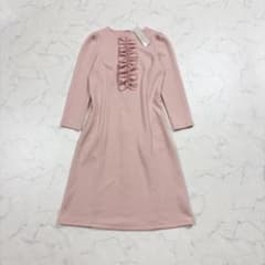 Prima Scherrer 긴팔 원피스 S 핑크 프릴 예쁜 무릎 길이