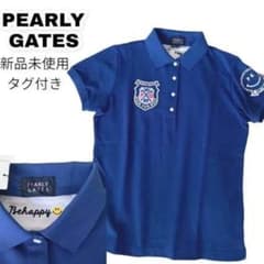 未使用　PEARLY GATES ポロシャツ ゴルフウェア 刺繍 ニコちゃん 新品 PEARLY GATES ポロシャツ 刺繍 ニコちゃん 定価¥19800 - メルカリ