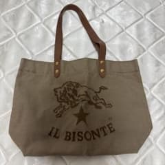 IL BISONTE トートバッグ ベージュ キャンバスのサムネイル