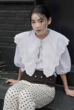 ZARA ザラ ポプリン ピーターパンカラー シャツ Mのサムネイル