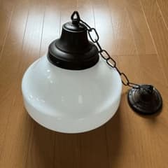 アンティーク　ミルクガラス ランプシェード 吊り下げ式のサムネイル