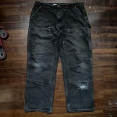 T*読様 USA製 希少 Carhartt ダブルニー　B01 BLK 墨黒 フ T*読様 USA製 希少 Carhartt ダブルニー B01 BLK 墨黒 フ - メルカリ