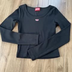 DIESEL 人気ロゴ T-Ballet-D Tシャツ ロンT S 黒 ブラック - メルカリ