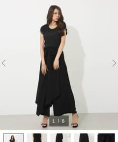 リエンダ♡アシメワイドパンツ 黒のサムネイル