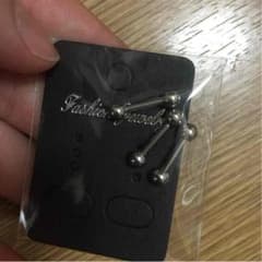 ストレートバーベル シルバー 14G 4mm 6mmのサムネイル