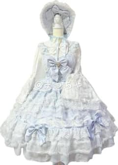 【シュガーガール】ドリームプロローグ ロリィタドレスセットアップ シロ シュガーガール】ドリームプロローグ ロリィタドレス4点セット ライト