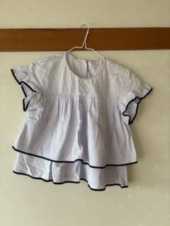 ZARA ティアードブラウス ベビーブルー Mのサムネイル