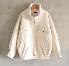 ☆FICTION TOKYO☆ウォッシュレザー ブルゾン☆ホワイト☆Y2K 白