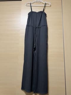 GU リブ キャミソールサロペット ブラック Sのサムネイル