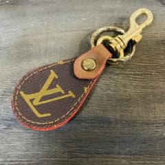 ルイヴィトン LV モノグラム レザー キーホルダー チャーム ビンテージ
