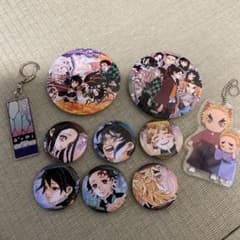 Demon Slayer: Kimetsu no Yaiba Can Badge Keychain Set of 11