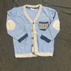 H&M カーディガン 青と白のストライプのサムネイル