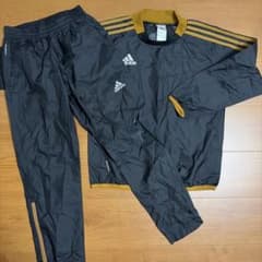adidas キッズ ウィンドブレーカー 上下セット ブラックシャカシャカピステのサムネイル