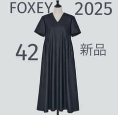 新品FOXEY NEW YORK ワンピース SUNDANCE ネイビー 42 - メルカリ