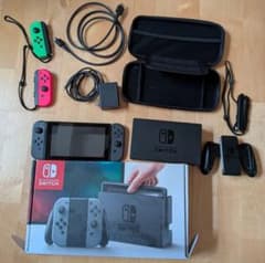 Nintendo Switch 本体 グレー 追加Joy-Con付 - メルカリ