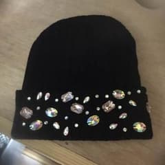 新品！ビジュー ニット帽のサムネイル