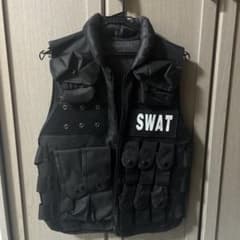 SWAT コスプレ衣装 タクティカルベスト ブラックのサムネイル