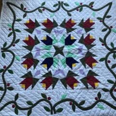 手作りキルト 花柄のサムネイル