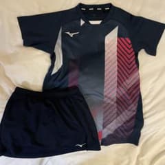 Mizuno テニスウェアセット ネイビー/レッドのサムネイル