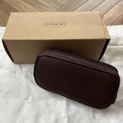 【未使用品】COACH コスメポーチ ダークブラウンのサムネイル