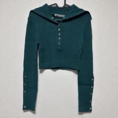 ZARA 襟付きリブセーター Mサイズのサムネイル