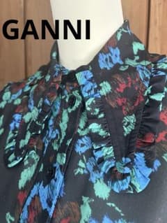 GANNI ガニー フローラルプリント パフスリーブブラウス 新品未使用品 