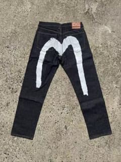 エヴィスEvisu プリント付デニムパンツ　 マカオ製　W34のサムネイル