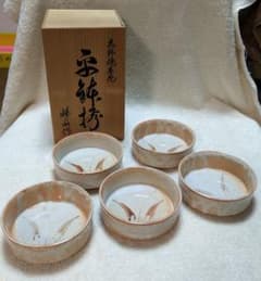 志野焼草花　峰山作　5枚セットのサムネイル