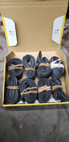 自転車用中古廃チューブ8本トレーニング荷造り家庭菜園等20～２7インチジャンク品のサムネイル