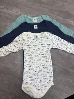 PETIT BATEAU プチバトー　長袖ボディ　3枚セットのサムネイル