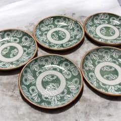 昭和　レトロ　菊紋様 小皿 5枚セット 和食器のサムネイル