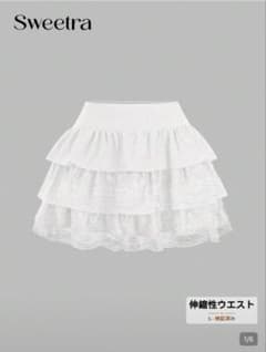 SHEIN ミニスカート レース 白のサムネイル