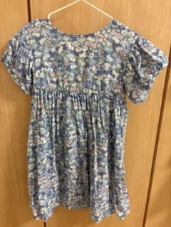 branshes ネコと花柄 半袖ワンピース 100cmのサムネイル