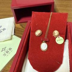 prefito カメオ ピアス ネックレス ３点セット k18 18k 18金 prefito カメオ ピアス ネックレス 3点セット k18 18k 18金