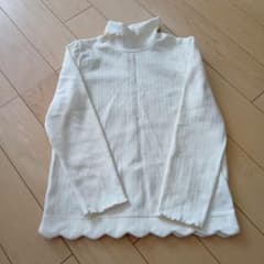 リブ編みハイネック長袖Tシャツ 130サイズのサムネイル