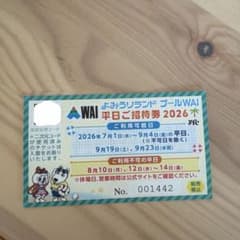 よみうりランド プールWAI 平日ご招待券 2026のサムネイル