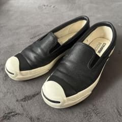 コンバース ジャックパーセルレザースリッポンBIOTOP別注 ブラック 