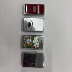 ZIPPOライター 4個セット 赤色と風景画　1970〜1990 製造品のサムネイル
