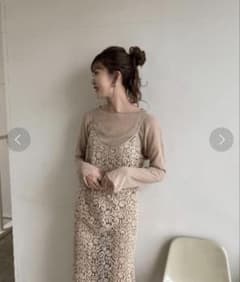 Amiur arrange lace cami ops ベージュ系のサムネイル