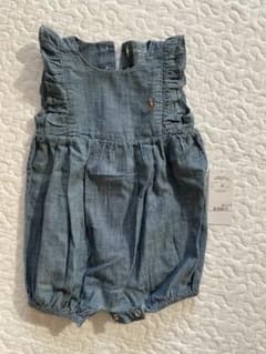 新品タグ付き　ラルフローレン　デニムロンパース フリル付き ノースリーブのサムネイル