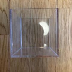 9cm×9cm 透明アクリル製 正方形収納ケース 4個セットのサムネイル