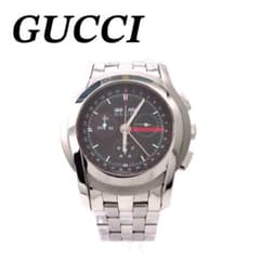 ☆極美品 5500 クロノ グッチ 時計 トリプルカレンダー ブラック メンズ ☆極美品 5500 クロノ グッチ 時計 トリプルカレンダー ブラック