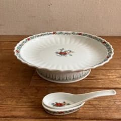 有田焼 其泉 コンポート オードブル 其泉窯 高台 大皿 椿 ケーキ