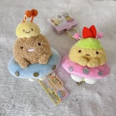 【匿名配送】すみっコぐらし ぶらさげぬいぐるみ UFO とんかつ えびふらいのサムネイル