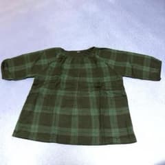 キッズ 女の子 チェック柄 ブラウス グリーン 100cm